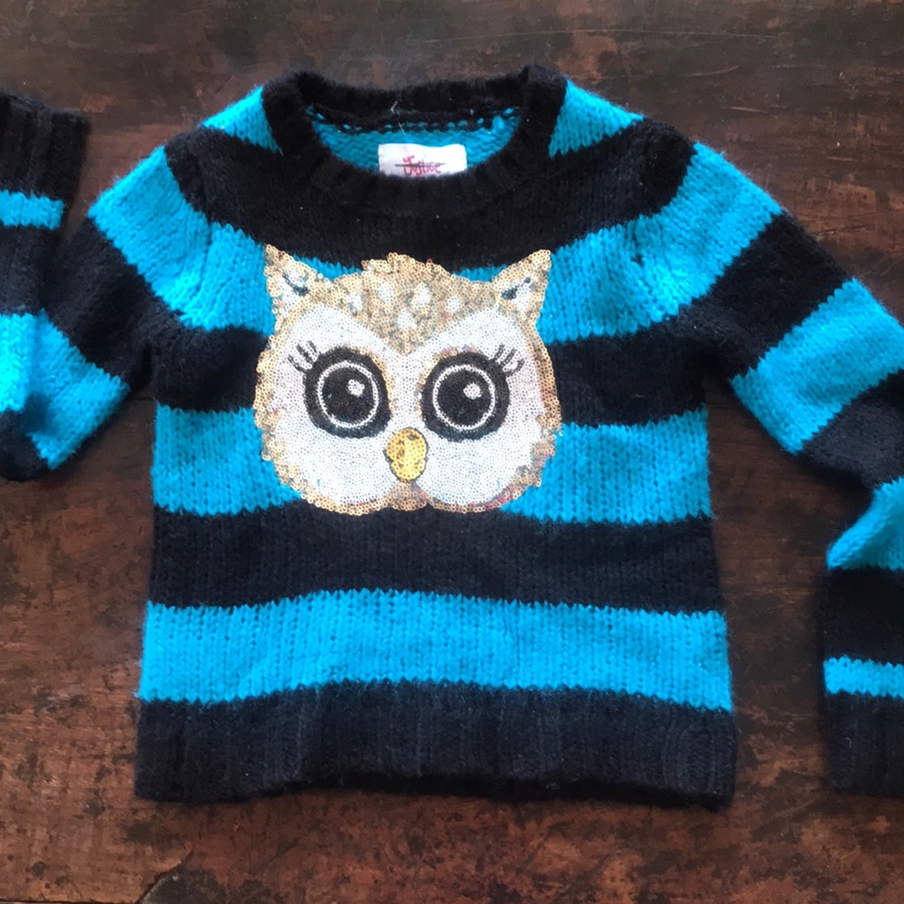 Justice owl sweater